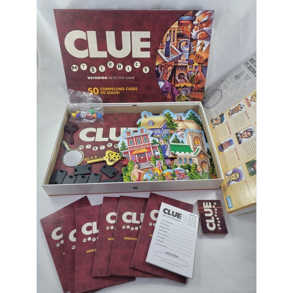 Clue Mysteries COMPLETE Parker Brothers 2005 Classic Detective Crime Game